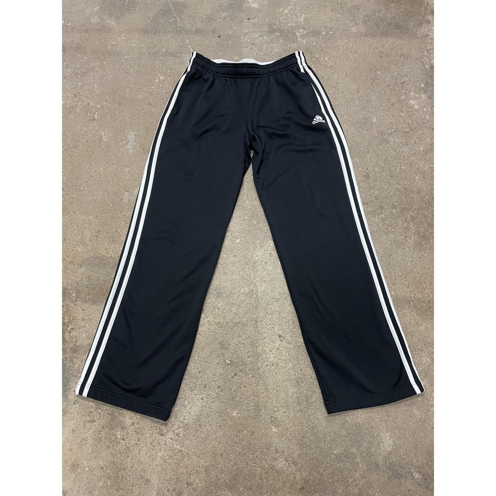 Adidas Pants Youth XL Black Track 3-Stripes Athletic Straight Leg‎ Soccer Gym